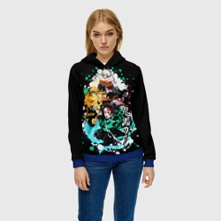 Женская толстовка 3D Клинок рассекающий демонов главные Герои - фото 2