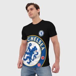 Мужская футболка 3D Челси chelsea Big logo - фото 2