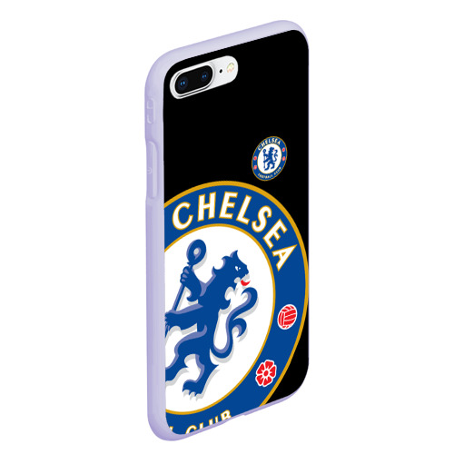 Чехол для iPhone 7Plus/8 Plus матовый Челси chelsea Big logo, цвет светло-сиреневый - фото 3