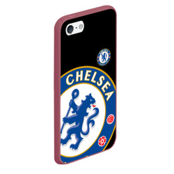 Чехол для iPhone 5/5S матовый Челси chelsea Big logo - фото 2