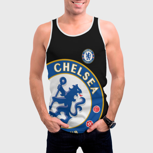 Мужская майка 3D Челси chelsea Big logo, цвет 3D печать - фото 3