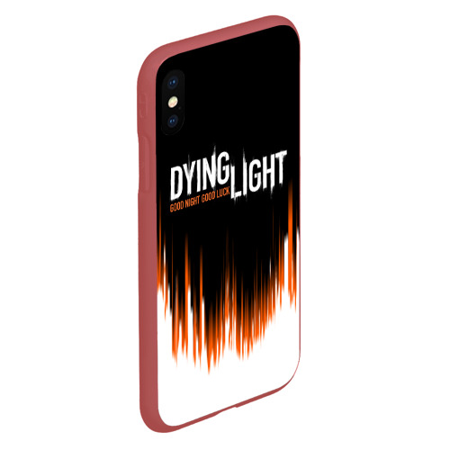 Чехол для iPhone XS Max матовый с принтом DYING LIGHT GOOD NIGHT AND GOOD LUCK, вид сбоку #3