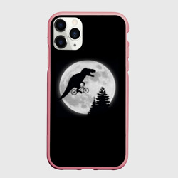 Чехол для iPhone 11 Pro Max матовый T-rex на луне