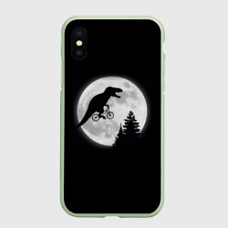 Чехол для iPhone XS Max матовый T-rex на луне