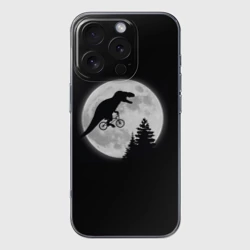 Чехол для iPhone 16 Pro Max силиконовый с защитой камеры T-rex на луне