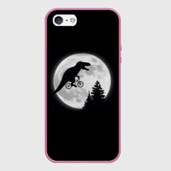Чехол для iPhone 5/5S матовый T-rex на луне