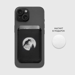 Картхолдер Magsafe магнитный T-rex на луне - фото 2