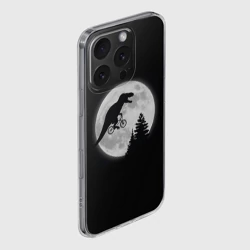 Чехол для iPhone 16 Pro Max силиконовый с защитой камеры T-rex на луне - фото 2