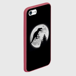 Чехол для iPhone 5/5S матовый T-rex на луне - фото 2