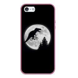 Чехол для iPhone 5/5S матовый T-rex на луне