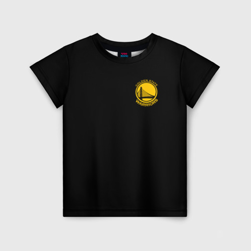 Детская футболка 3D Golden state warriors black style, цвет 3D печать
