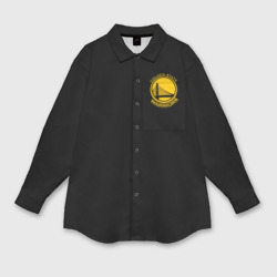 Мужская рубашка oversize 3D Golden state warriors black style