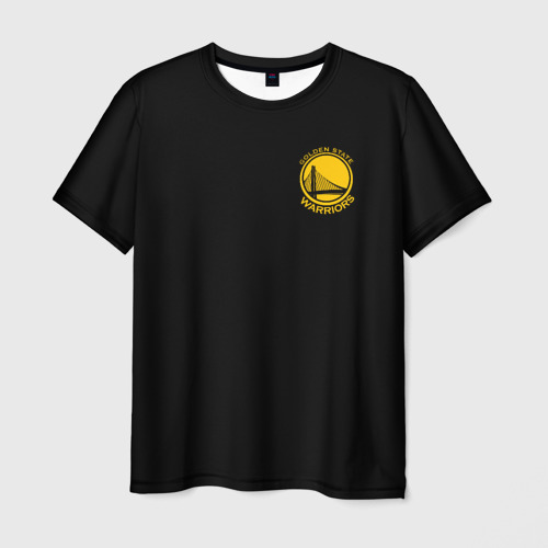 Мужская футболка 3D Golden state warriors black style, цвет 3D печать