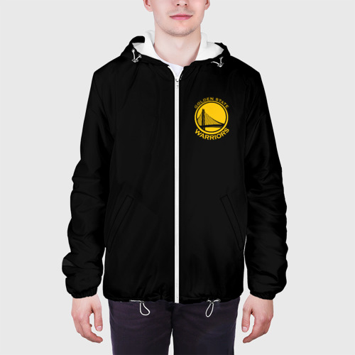 Мужская куртка 3D Golden state warriors black style, цвет 3D печать - фото 4