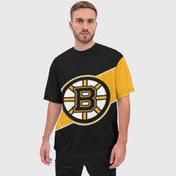 Мужская футболка oversize 3D Бостон Брюинз, Boston Bruins - фото 2