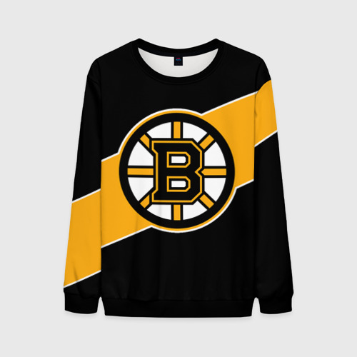 Мужской свитшот 3D Бостон Брюинз, Boston Bruins, цвет черный