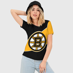 Женская футболка 3D Slim Бостон Брюинз, Boston Bruins - фото 2