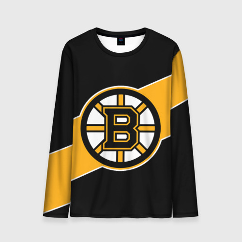 Мужской лонгслив 3D Бостон Брюинз, Boston Bruins, цвет 3D печать