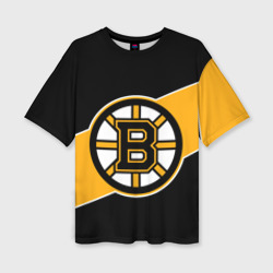 Женская футболка oversize 3D Бостон Брюинз, Boston Bruins