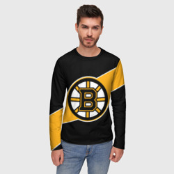 Мужской лонгслив 3D Бостон Брюинз, Boston Bruins - фото 2