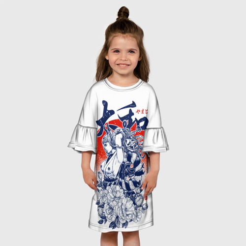Детское платье 3D Ямато девушка самурай Ван Пис, цвет 3D печать - фото 4