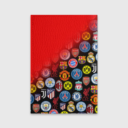Обложка для паспорта матовая кожа Манчестер Юнайтед FCMU, цвет голубой - фото 2
