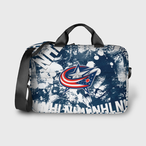 Сумка для ноутбука 3D Коламбус Блю Джекетс, Columbus Blue Jackets, цвет 3D печать