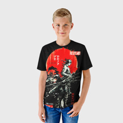 Детская футболка 3D Ван пис Зоро самурай на черном фоне - фото 2
