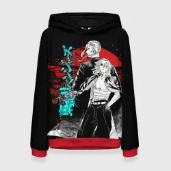 Женская толстовка 3D Майки Токийские мстители неон лого