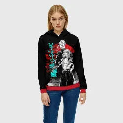 Женская толстовка 3D Майки Токийские мстители неон лого - фото 2