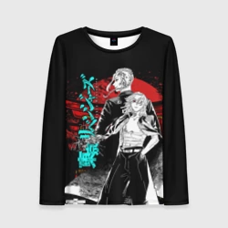 Женский лонгслив 3D Майки Токийские мстители неон лого