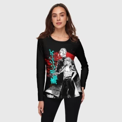 Женский лонгслив 3D Майки Токийские мстители неон лого - фото 2