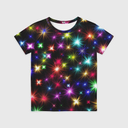 Детская футболка 3D Праздничные огоньки