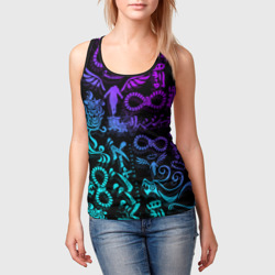 Женская майка 3D Тату Токийские мстители неон - фото 2