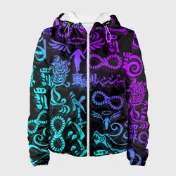 Женская куртка 3D Тату Токийские мстители неон