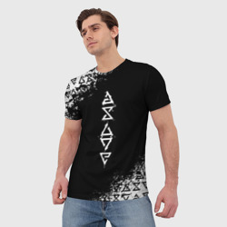 Мужская футболка 3D Ведьмак, ведьмачьи знаки - фото 2
