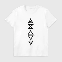 Мужская футболка хлопок Знаки Ведьмака чёрные