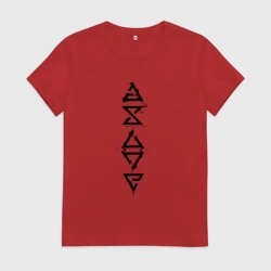 Женская футболка хлопок Знаки Ведьмака чёрные