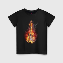Детская футболка хлопок Burning guitar