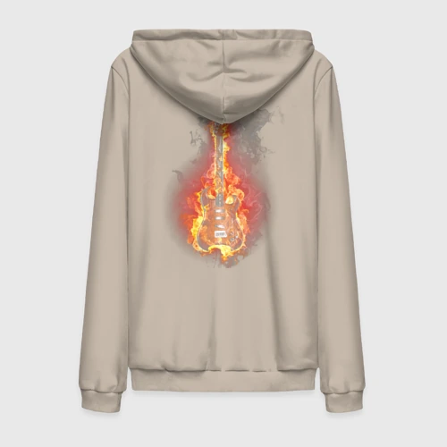 Мужская толстовка на молнии хлопок Burning guitar
