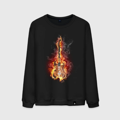 Мужской свитшот хлопок Burning guitar