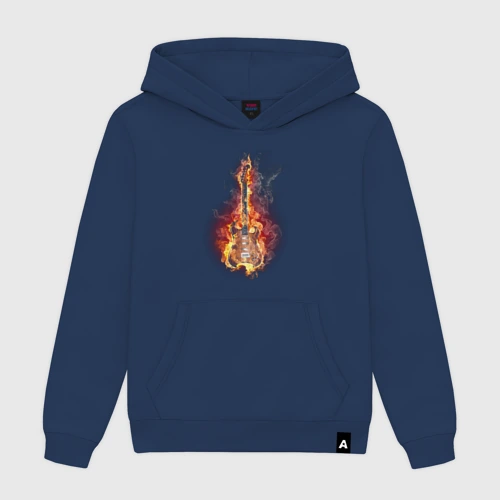 Мужская толстовка хлопок Burning guitar
