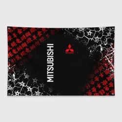Флаг-баннер Mitsubishi samurai Japan style иероглифы