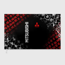Флаг 3D Mitsubishi samurai Japan style иероглифы