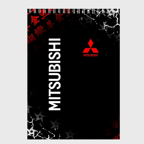Скетчбук Mitsubishi samurai Japan style иероглифы