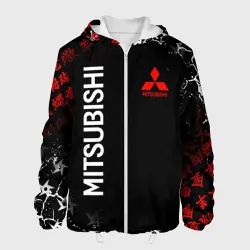 Мужская куртка 3D Mitsubishi samurai Japan style иероглифы