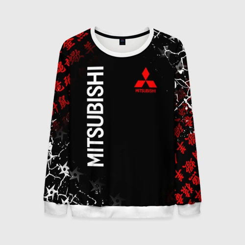 Мужской свитшот 3D Mitsubishi samurai Japan style иероглифы