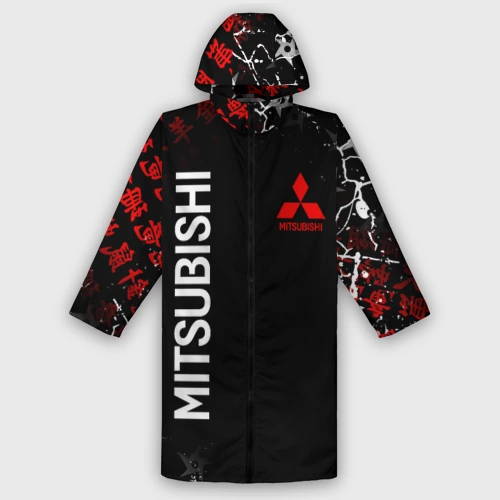 Дождевик унисекс 3D Mitsubishi samurai Japan style иероглифы