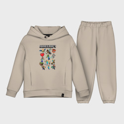 Детский костюм хлопок Oversize Мир Манкрафта, Герои и монстры игры