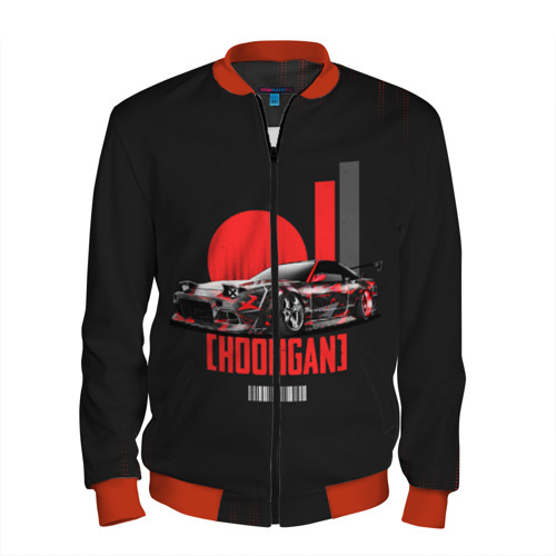 Мужской бомбер 3D Hooligan hoonigan, цвет красный